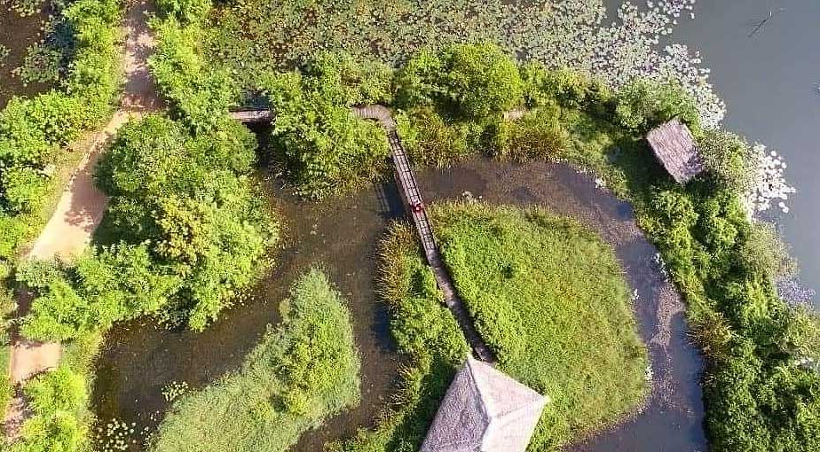 Diyasaru Park, Thalawathugoda – A Complete Travel Guide to Sri Lanka’s Urban Wetland Oasis Aerial view of Diyasaru Park wetland sanctuary in Thalawathugoda Sri Lanka