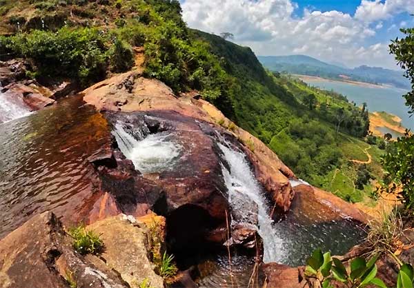 Gartmore Waterfall cascading into a natural pool