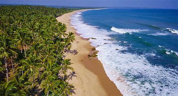 Tangalle Silent Beach golden sand coastline