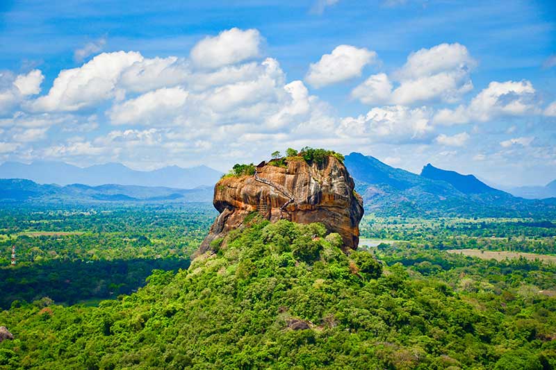 View of Sigiriya Rock Fortress Sri Lanka
