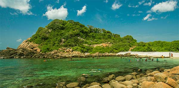 Coral reef snorkeling near Pigeon Island off Nilaveli Beach