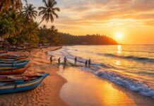 Mirissa Beach: A Local’s Guide to Sri Lanka’s Hidden Coastal Paradise Realistic sunrise at Mirissa Beach, Sri Lanka, no people