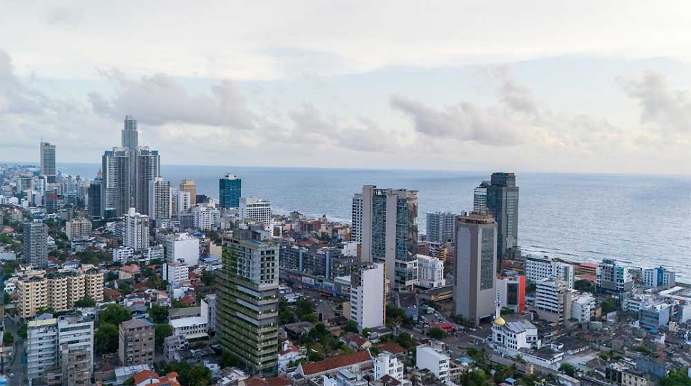Modern Colombo city view showing safe and busy urban environment in Sri Lanka